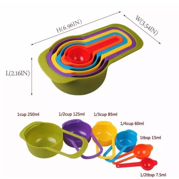 Sendok Takar Sendok Ukur Measuring Spoon Measuring Cup 6 in 1