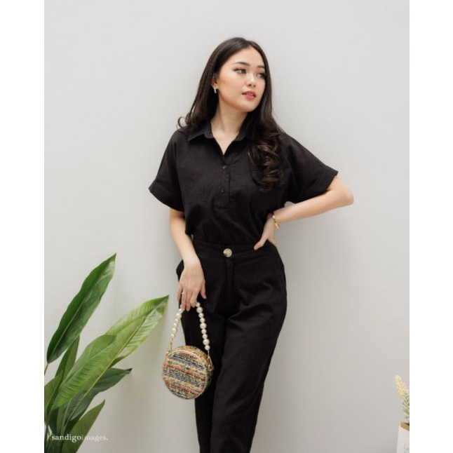 Alize linen set / baju santai baju kerja pakaian wanita keren