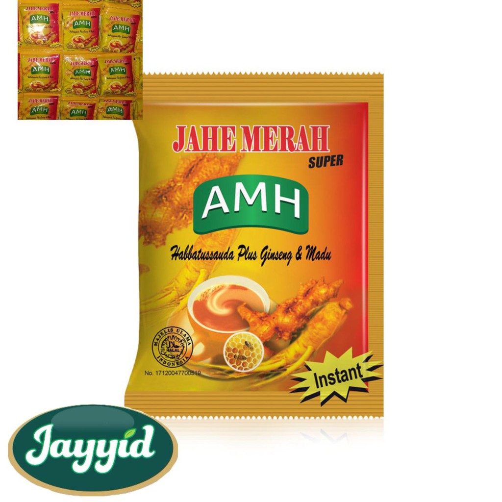 

Jahe Merah AMH Super Hangat Dan Rasa Mantap 12 Sachet