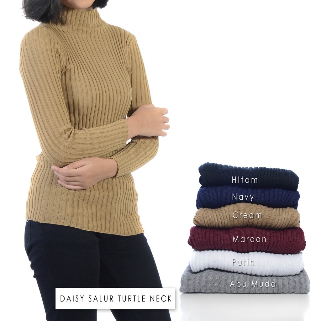 rajut wanita - DAISY SALUR TURTLENECKK - sweater rajut - rajut wanita