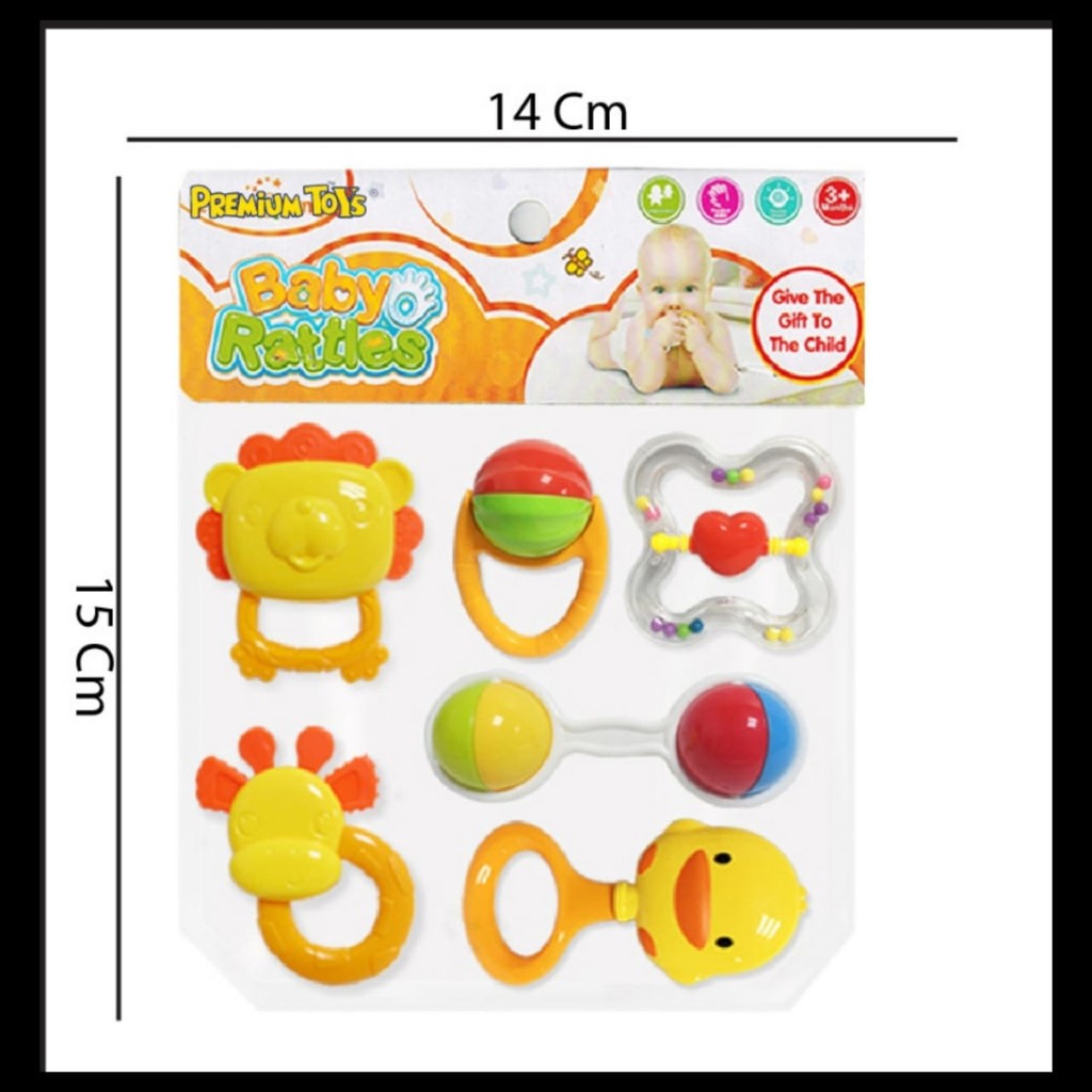Jual Mainan Teether Rattle BPA Untuk Edukasi Awal Bayi Gigitan Bayi Toy