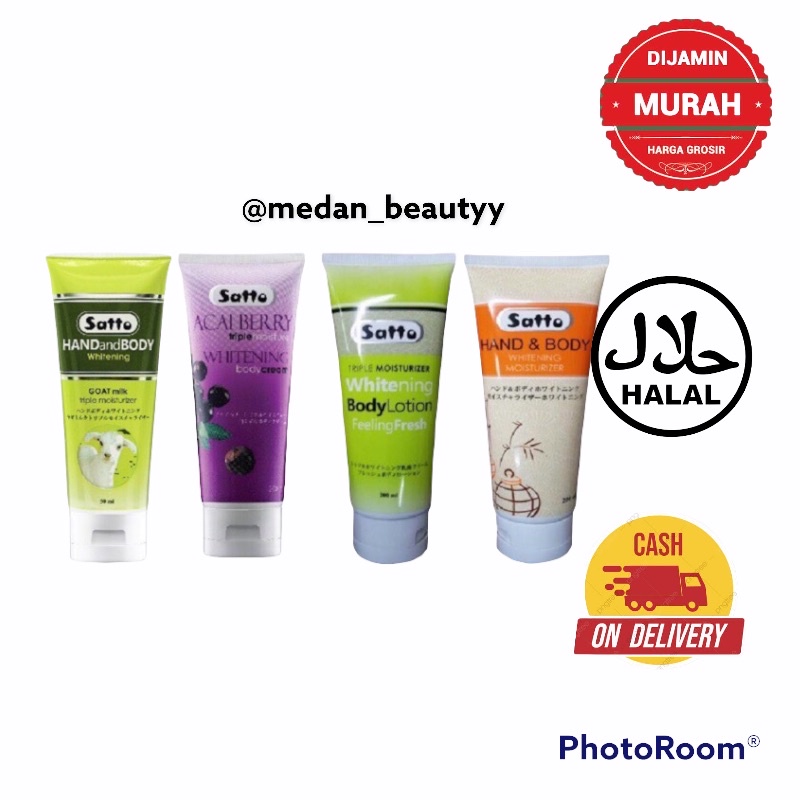 ✅ satto ✅ satto handbody lotion 200 ml kemasan tube - satto goat milk