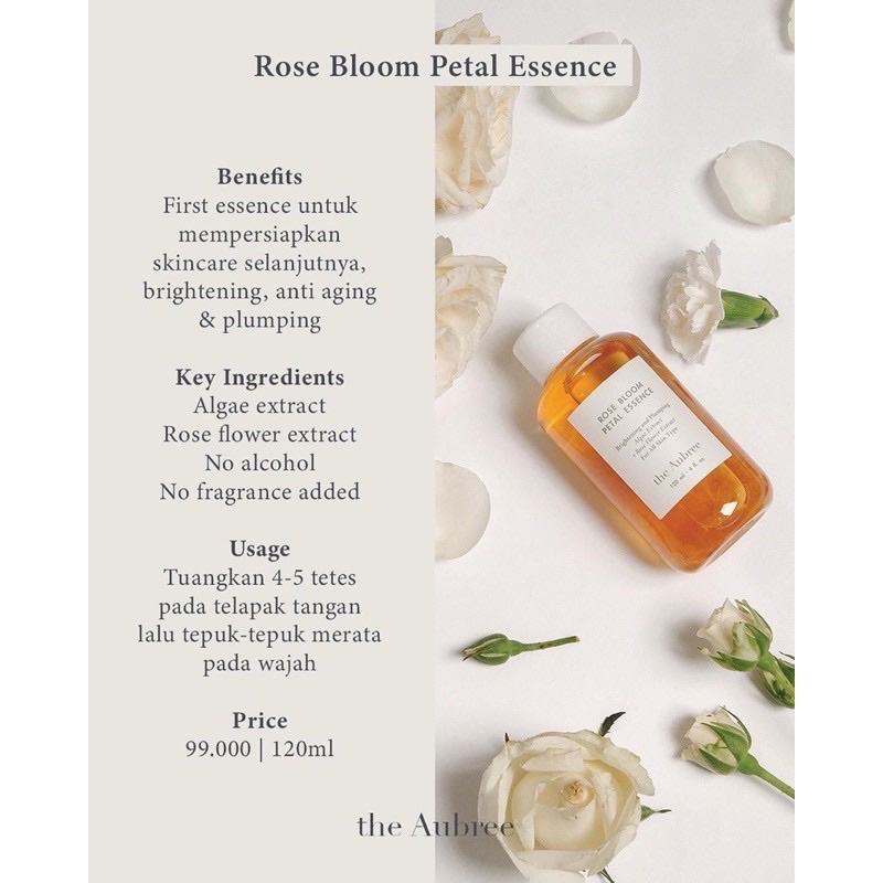 The Aubree Rose Bloom Petal Essence 120 ml