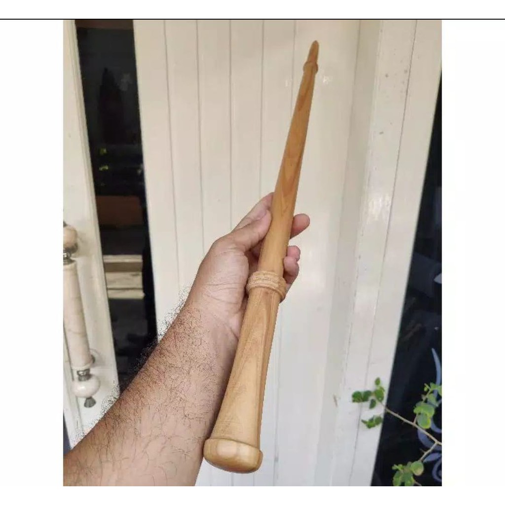 Tongkat komando kayu cendana wangi alami