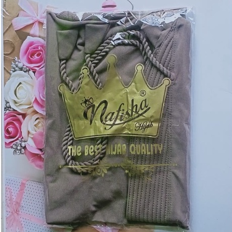 Jilbab Instan Bergo pad Tali Kepang By Nafisha Hijab-CURCOAL