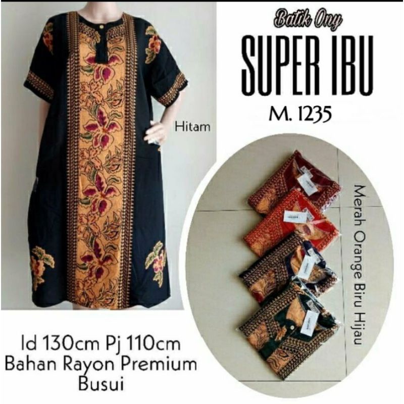 Daster Batik solo Moniq bahan adem halus bagus ukuran jumbo