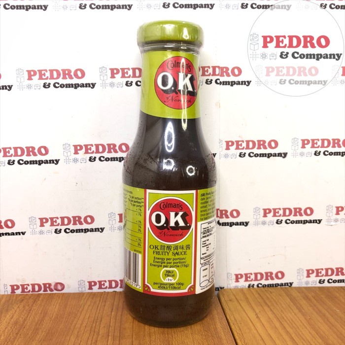 

Colmans OK fruity sauce 335 gram - saus steak