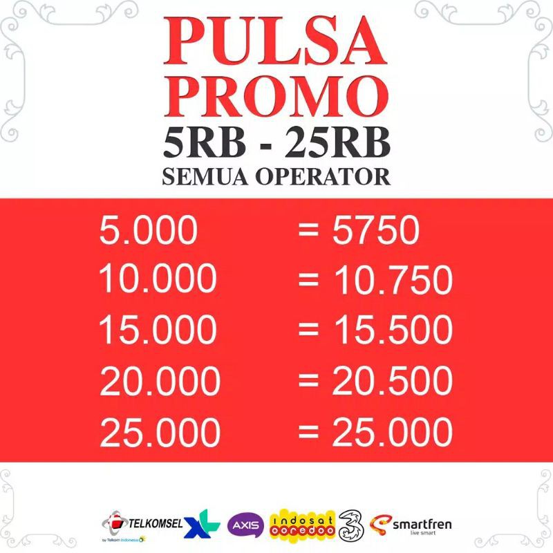 *PROMO HARGA TURUN TERUS* PULSA TELKOMSEL SIMPATI AS LOOP ...