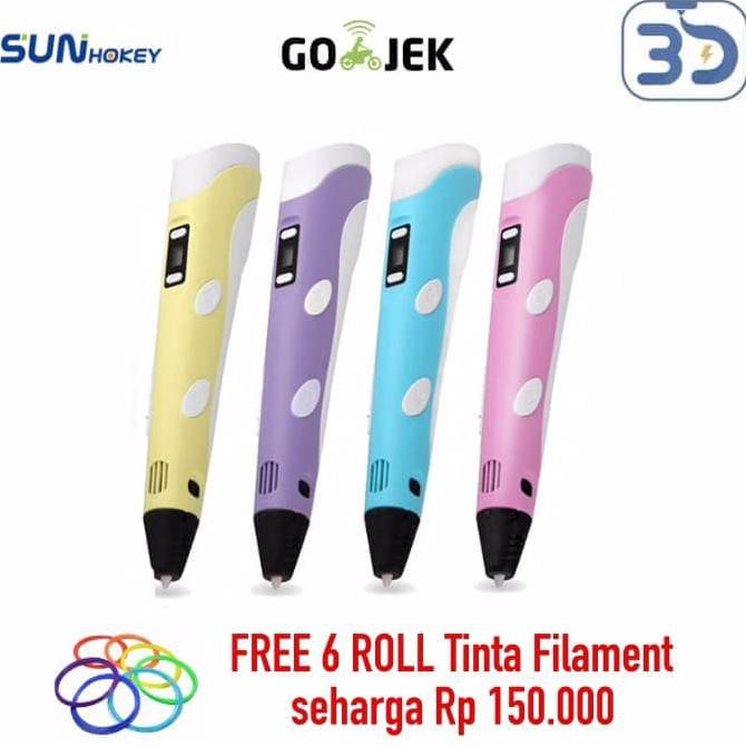 

TERLARIS! Sunhokey 3D Pen Versi Terbaru Kualitas Terbaik Free 6 Roll Filament