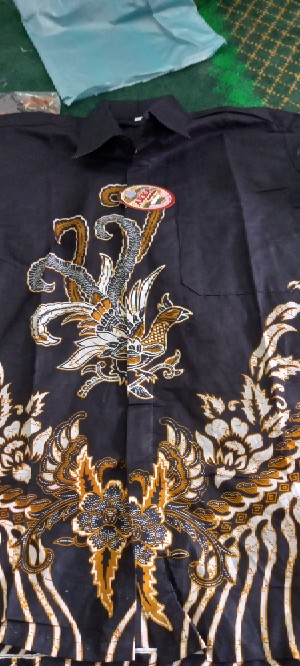 Promo 20.20 Bswart Batik Hrb026 Kenongo Padi Pekalongan M L Xl Batik Pria Murah Modern Grosir