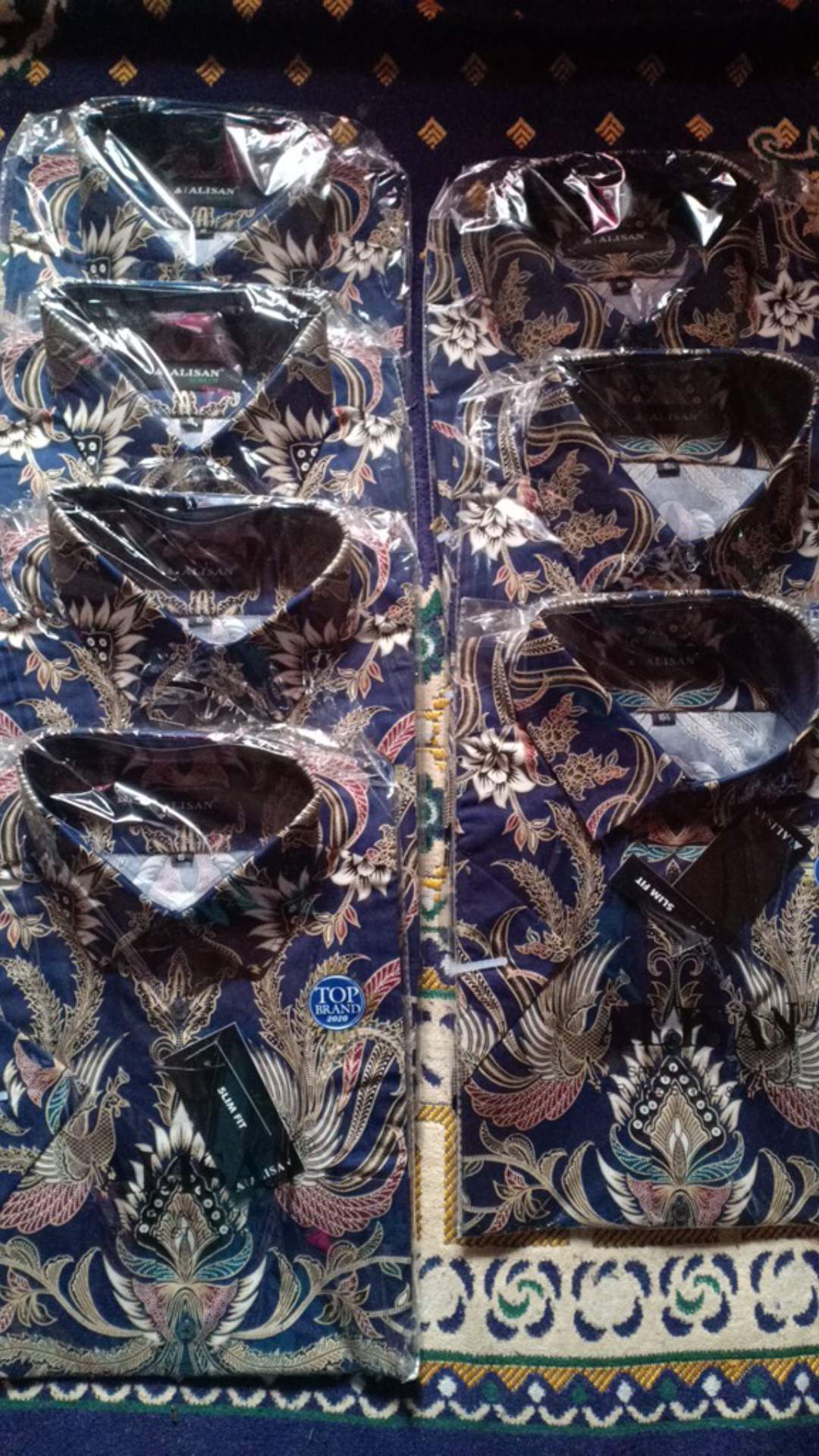 Kemeja Batik Alisan Slimfit Motif Baru Lengan Pendek