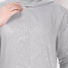 Gamis Citra Embos / Gamis Wanita Muslim / Gamis Syari Embos-Embos Abu Silver