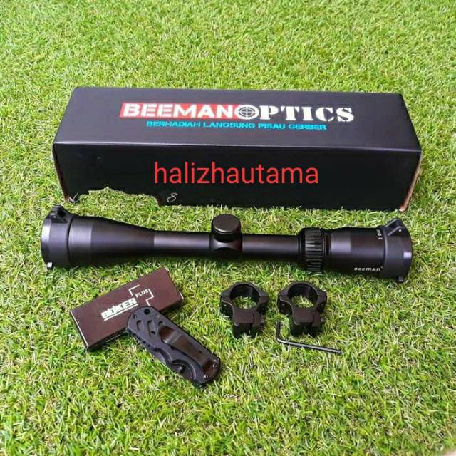 BEEMAN optik 3-9x40 WA reticle mildot# free pisau lipat