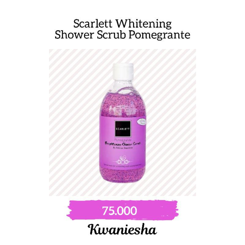 Scarlett Whitening Shower Scrub Pomegrante / scarlett shower scrub / scarlett whitening / scarlett