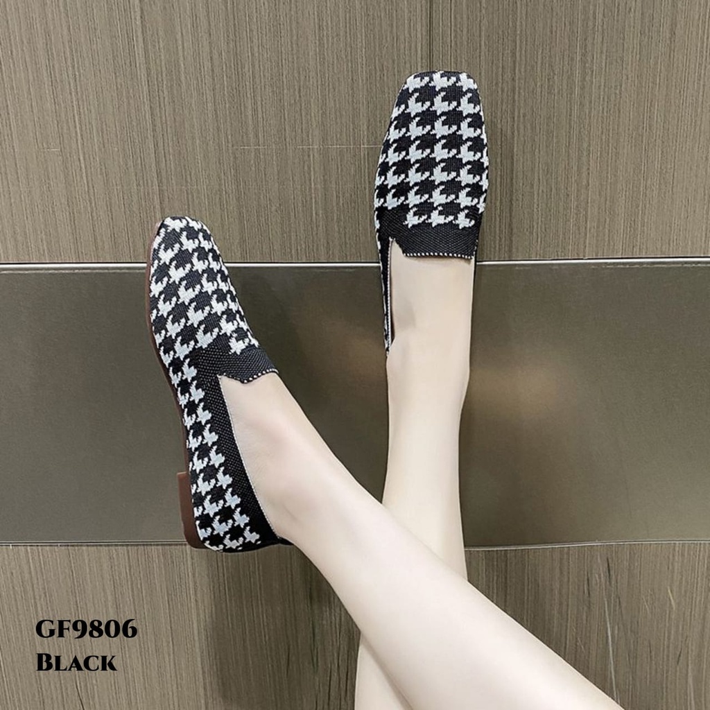 WYN SEPATU FLAT SHOES KNIT FABRIC CASUAL LADIES GF9806