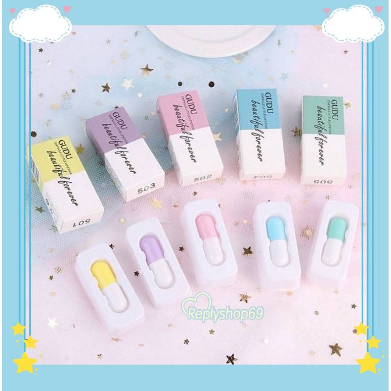 Mini Lipstik Set Kapsul Capsule Lipstick Box