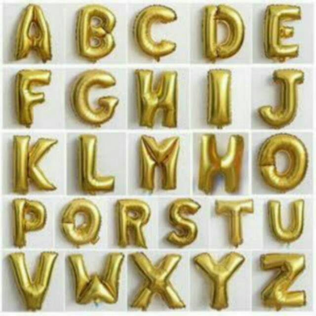 Balon Foil Huruf/ balon ulang tahun/ balon huruf/ balon ultah/ balon dekorasi