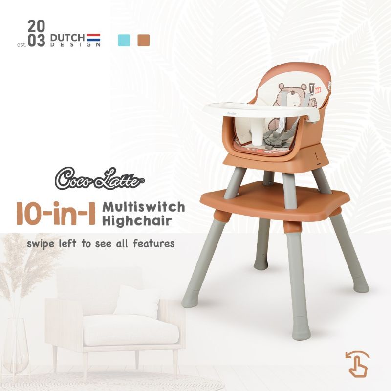 Makassar - Kursi Makan Baby Chair Cocolatte High Chair 10 in 1 High Chair CL 2320 Multiswitch Multi Switch