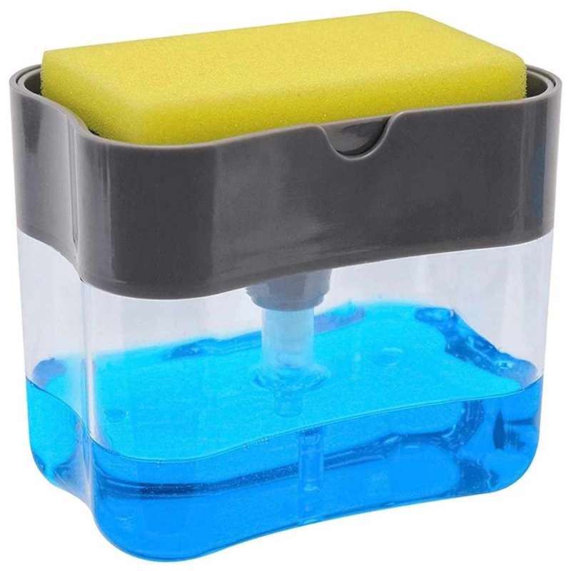 hokkiterus21 Soap pump dispenser sabun dapur spons 2in1 free sponge