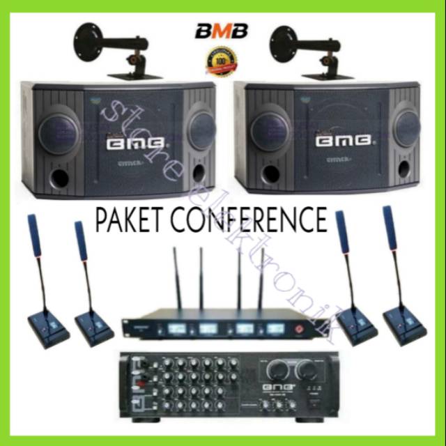 Paket Conference Mic Meja Wireless 4 Unit Shure M 4 Sound System BMB