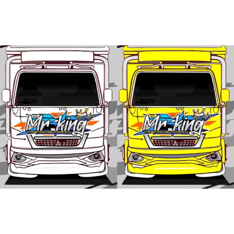 stiker kabin truk canter dutro umplung maruti