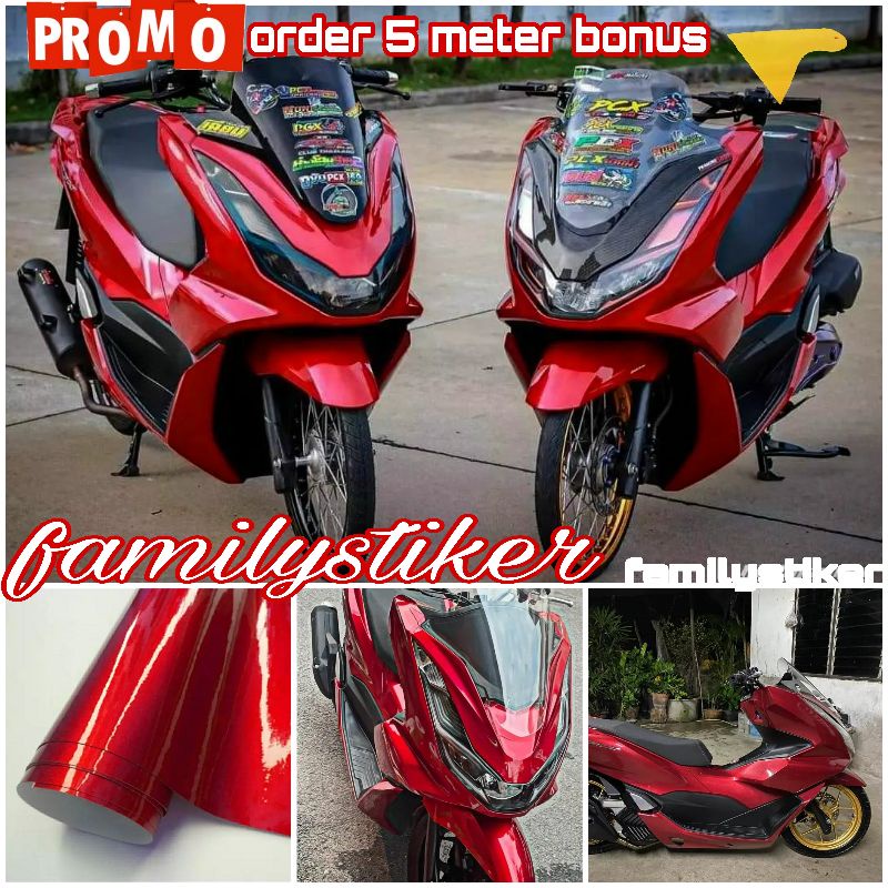 Jual Stiker Candy Sticker Skotlet Merah Candy Scotlite Mettalik Candy