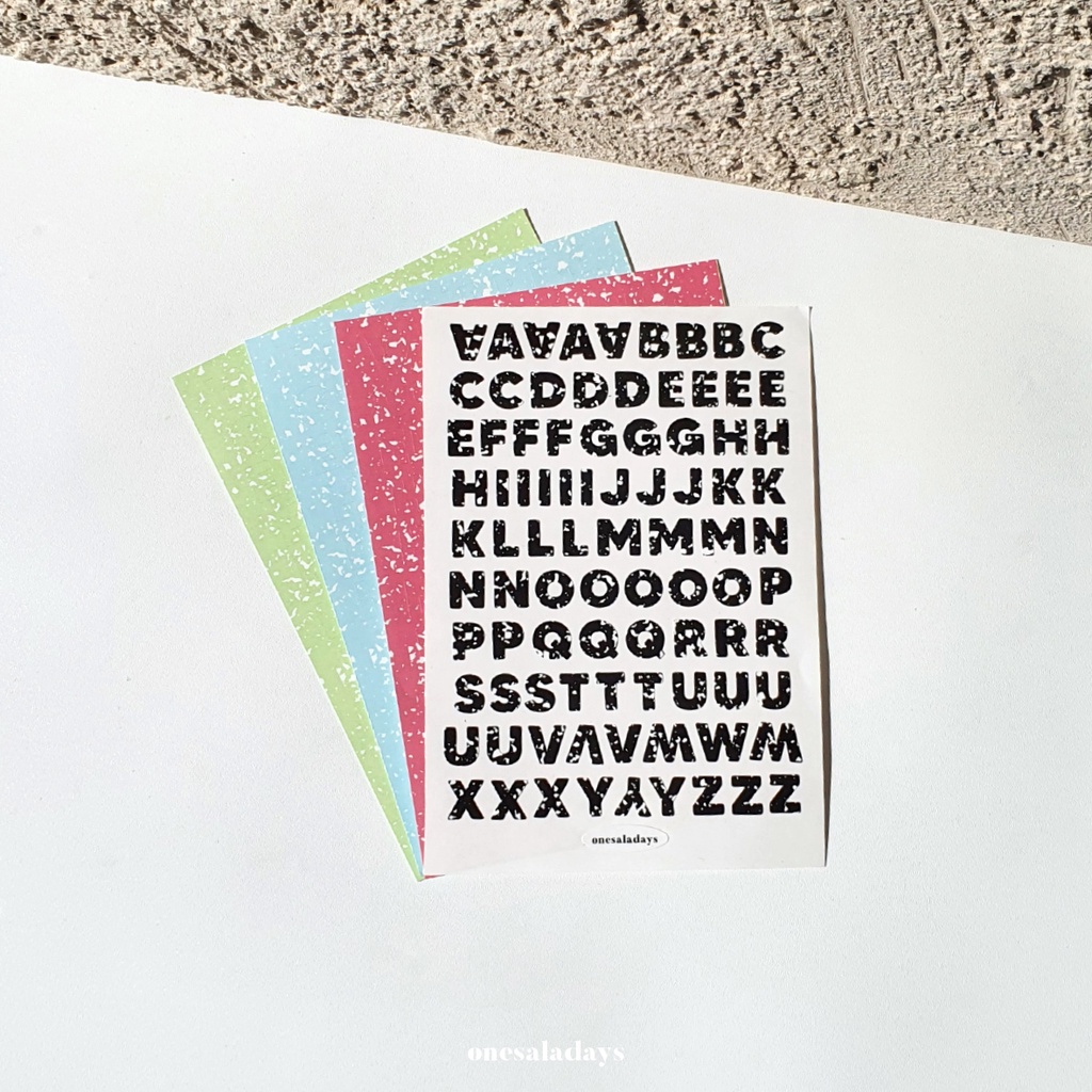 

ONESALADAYS Alphabet Number #2 Sticker Sheet / Stiker Huruf Angka