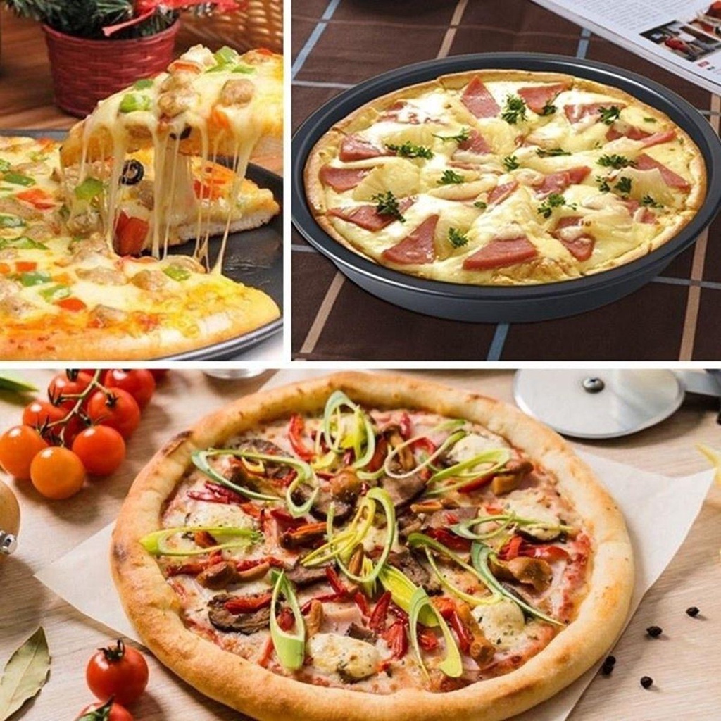 [Elegan] Loyang Pizza Bulat Bakeware Oven Baking Tools Cetakan Nampan