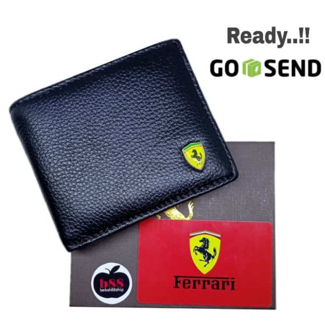 Dompet Kulit Asli Pria Lipat Ferrari 3004 Black DompetPria DompetKulit
