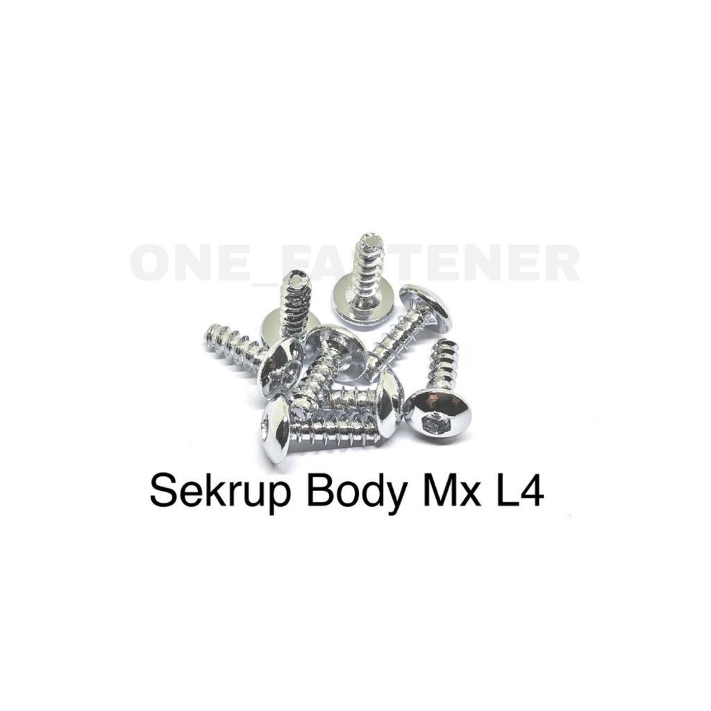 50 Pcs CHROME ONLY Baut SEKRUP Kunci L skrup Body Jupiter MX M5x15 Ulir mio