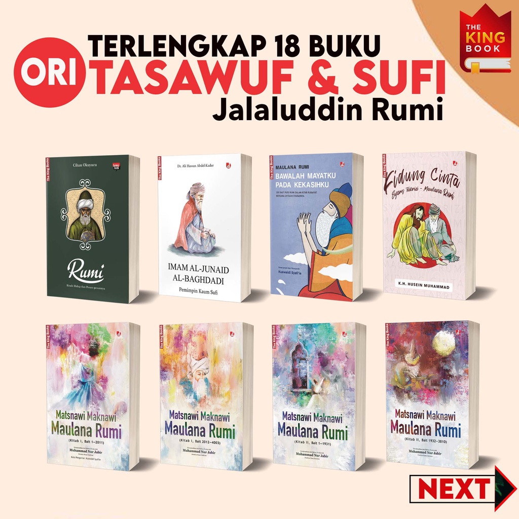KOLEKSI LENGKAP BUKU SUFI JALALUDDIN RUMI rubaiyat masnawi senandung cinta abadi kidung cinta bawala