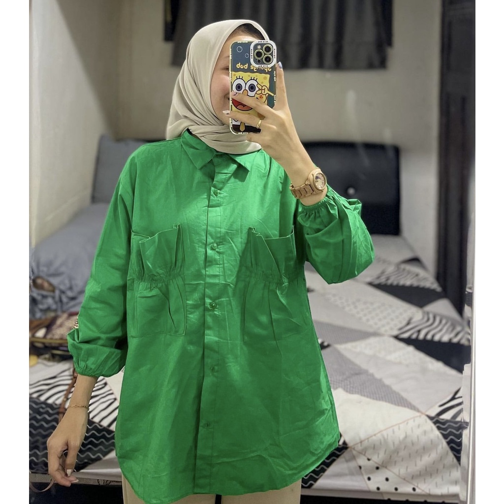 RX FASHION - CANTIKA TOP XXL TWISTCONE( oversize ) / KEMEJA POPLIN POCKET / BUCKET RUFFLE / GRIDA TOYOBO / FELLA CANTIKA / ATASAN BAJU WANITA - NN