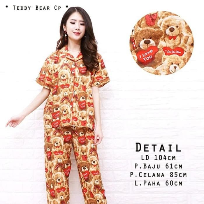 Baju Tidur Piyama Wanita/Cewek Katun Karakter Murah/GROSIR PIYAMA
