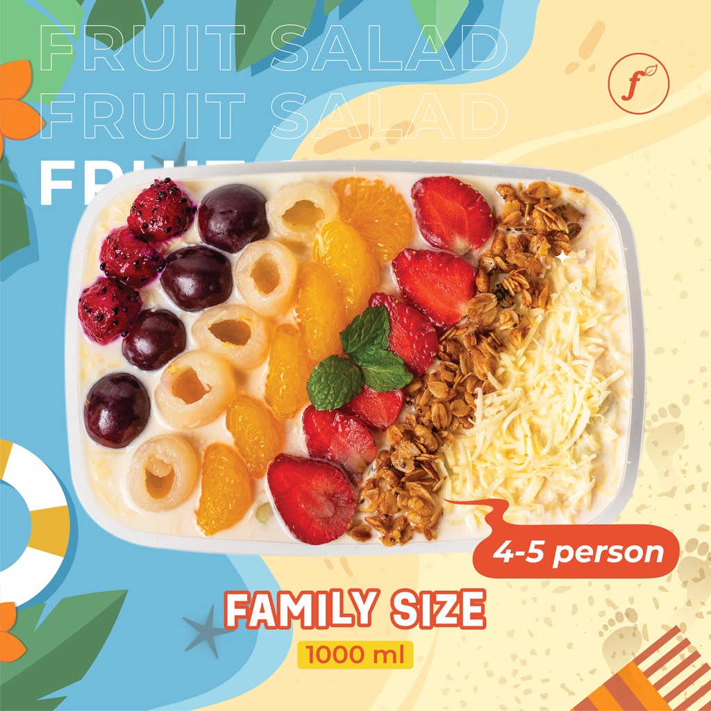 

Healthy Fruit Salad with Greek Yogurt & Granola Almond by FRUTAMIX | Low Cal, Low Fat, Premium Salad Buah