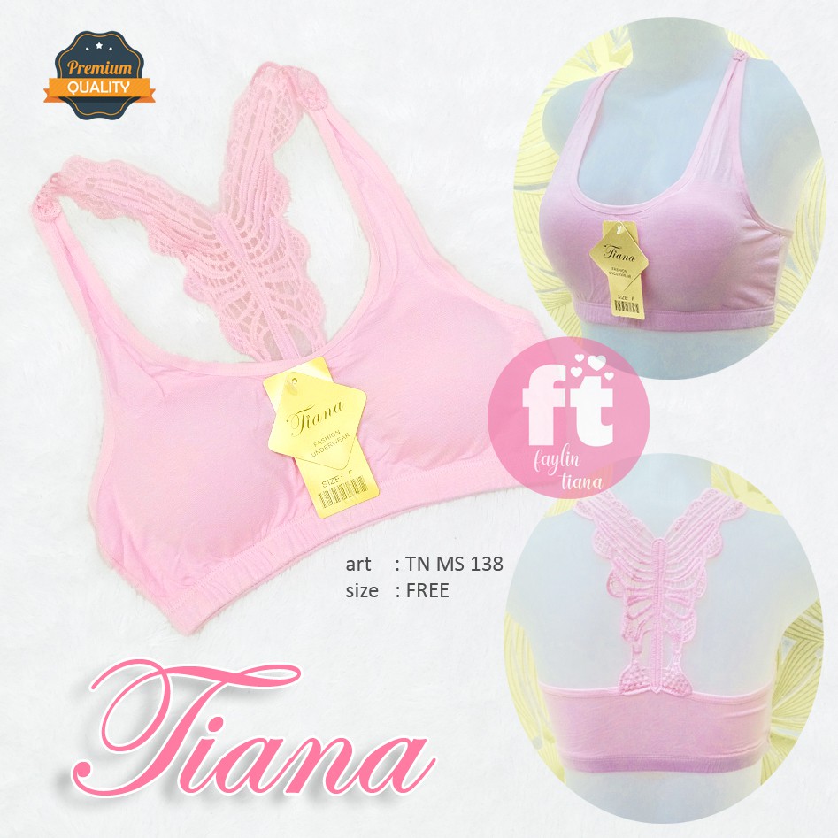 TIANA | Sport Bra KUPU / Bh Fashion Atasan Kupu Busa Lepas / All Size / art TN MS 138