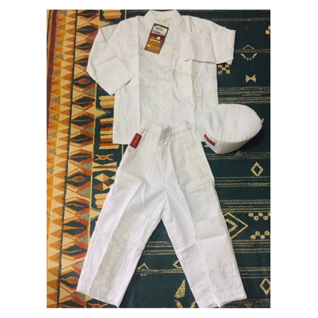 Stelan koko warna putih ihrom anak laki2 dannis size 3