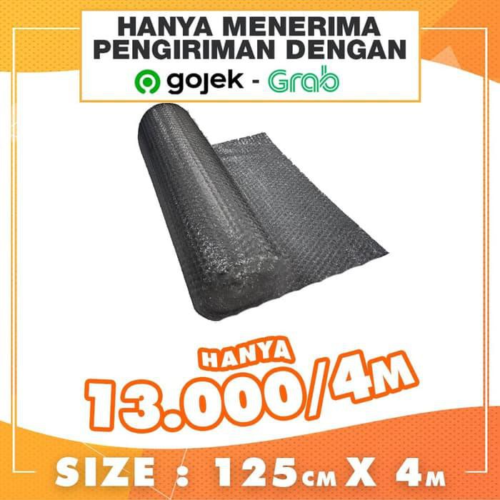 

PROMO - BUBBLE WRAP ROLL 4 METER (4 X 1,25) HITAM PUTIH BUBLE WRAP MULIAPACK - MP HITAM