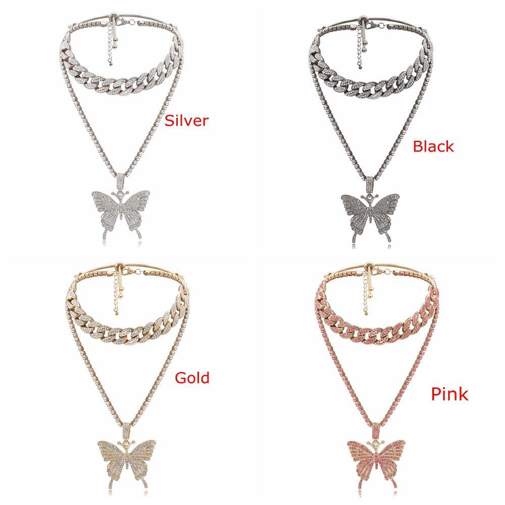 Lily Kalung Wanita Zirkon Hip Hop Choker Klavikula