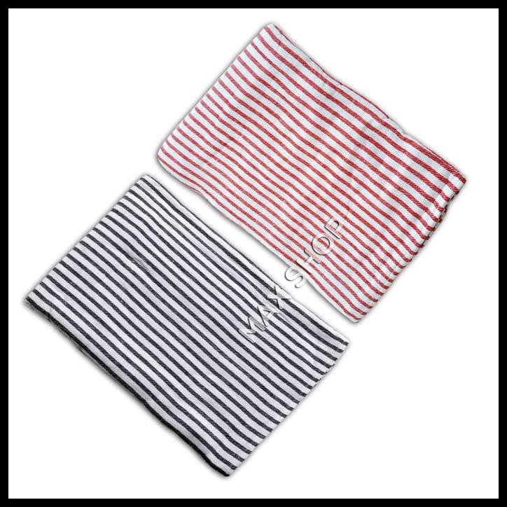 Selimut Salur Jadul Single Hitam Putih / Blanket 120 X 180 Cm
