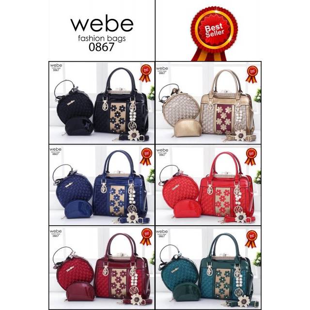 Tas webe vl. 0867 set with 1minibag dan 1clutch