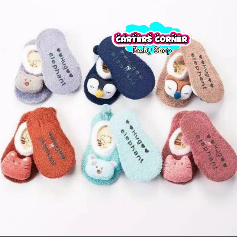 KAUS KAKI BAYI ANTI SLIP / KAUS KAKI BONEKA BULU KARAKTER 3D BAHAN HALUS LEMBUT DAN ADEM SEPATU PREWALKER KAOS KAKI KOREA ANAK BAYI KAUS KAKI BULU LEMBUT MOTIF ANIMAL BABY SOCKS KAOS KAKI BULU SEPATU BELAJAR BAYI ANTI SLIP ANTI LICIN