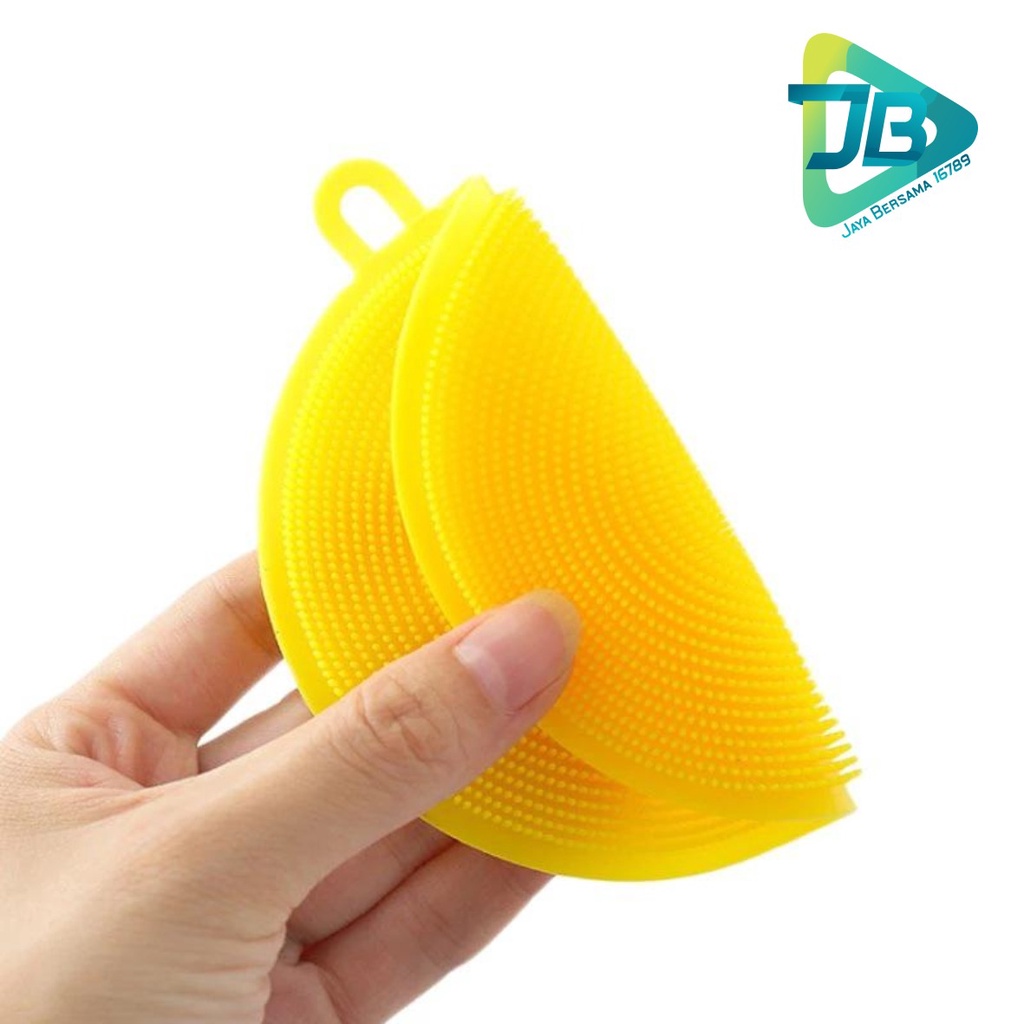 RT04 SPONS SPONGE SPON PENCUCI PIRING BULAT SILIKON SILICONE BRUSH SERBAGUNA FOOD GRADE JB5193