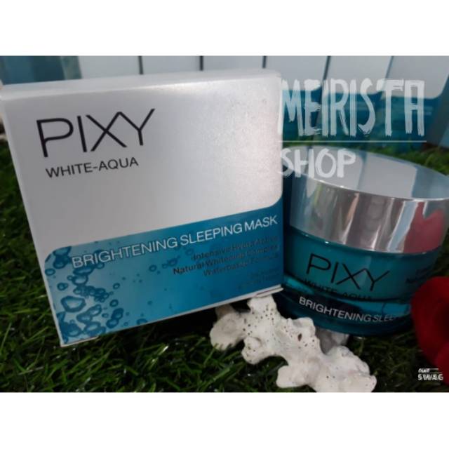 PIXY White Aqua Brightening SLEEPING MASK 50 gr (BESAR)/CREAM MALAM PIXY/PIXY