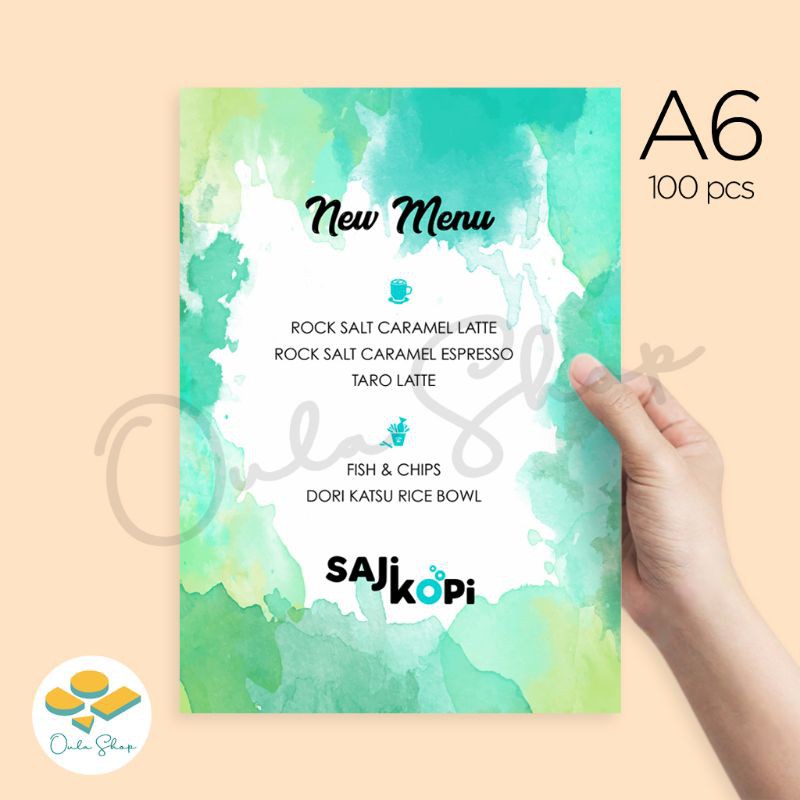 

Cetak brosur flyer A6 100 lembar express cepat digital print