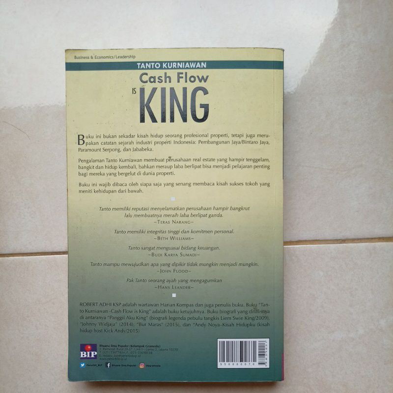 Buku Cash Flow Is King Tanto Kurniawan Shopee Indonesia