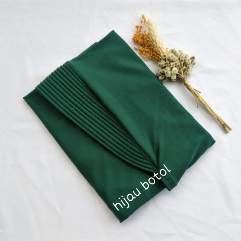 Jilbab Bergo Hamidah Jersey L /Hijab Instand-Greenbottol