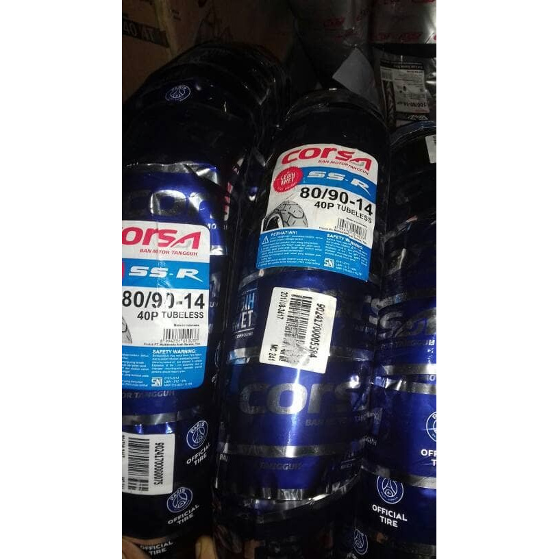 ban tubles motor matic merk corsa 80/90.14(FREE PENTIL) Ori