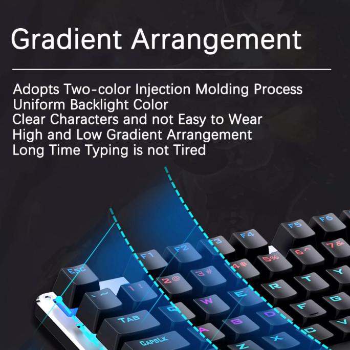 KEYBOARD GAMING HP GK200 - RGB BLUE SWITCH TKL MECHANICAL KEYBOARD
