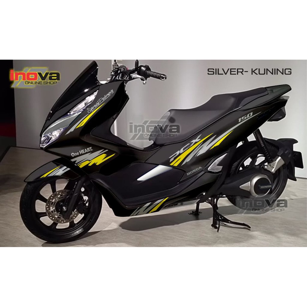 Cutting Sticker Honda Pcx Silver Kuning Shopee Indonesia