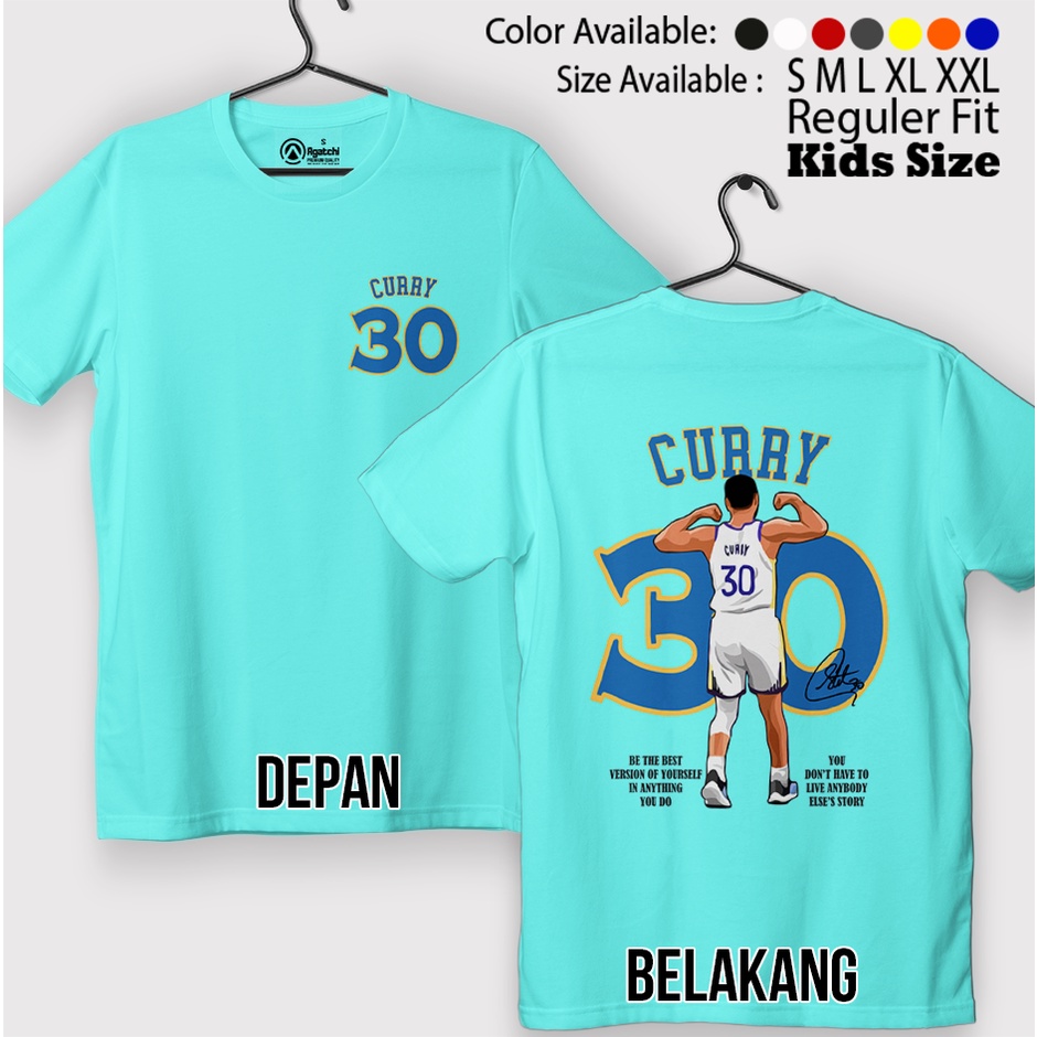 Baju Kaos Atasan Anak Laki-Laki Basket GSW Step Curry